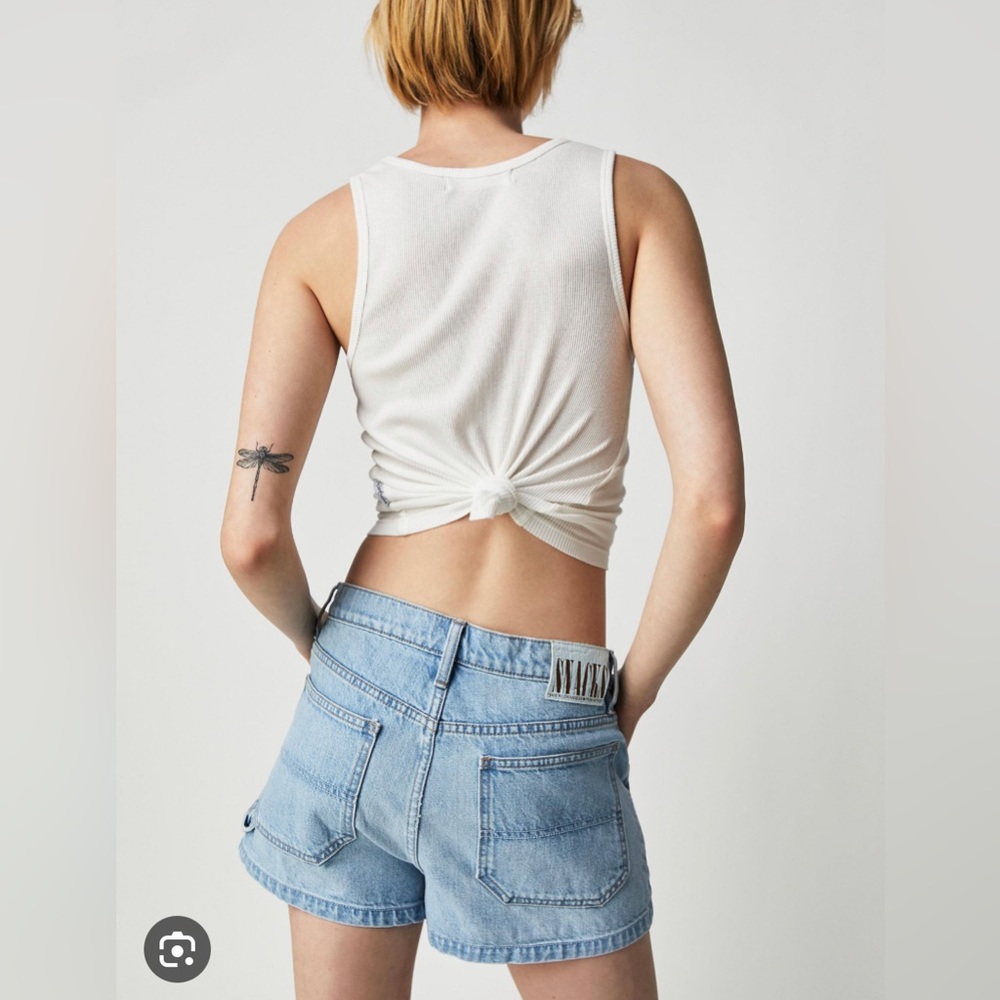 MOTHER snacks fun dip utility short size 28
